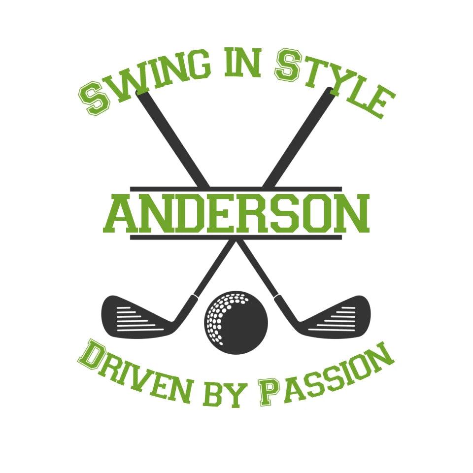 Custom Split Golf Design Monogram T-Shirt - ART-TSH094 - ARTFULANE