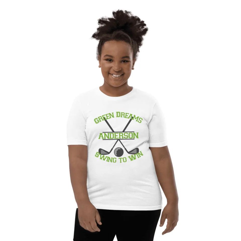 Custom Split Golf Design Monogram T-Shirt - ART-TSH094 - ARTFULANE