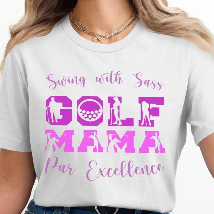 Custom Golf Lady Icon Font T-Shirt - ART-TSH095 - ARTFULANE