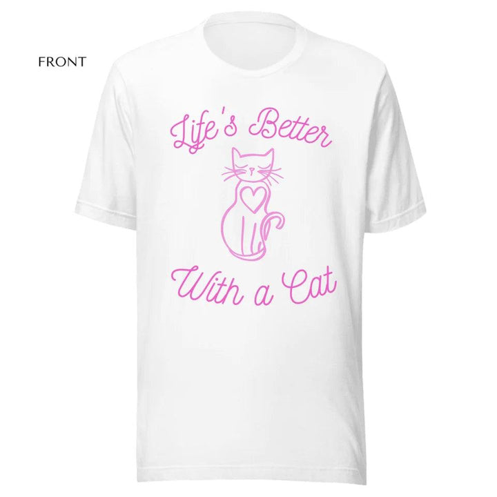 Custom Cat Line Art T-Shirt - ART-TSH101 - ARTFULANE