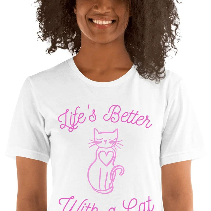 Custom Cat Line Art T-Shirt - ART-TSH101 - ARTFULANE