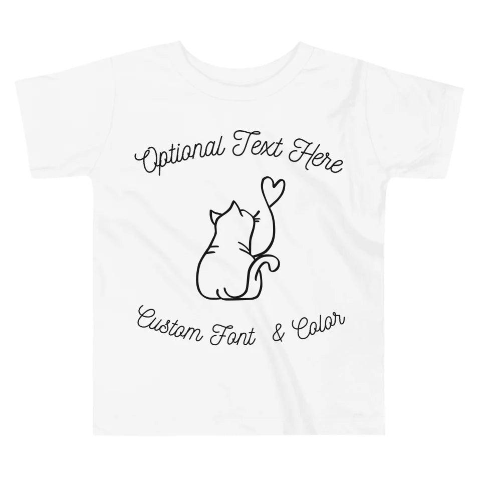 Custom Cat Line Art T-Shirt - ART-TSH101 - ARTFULANE