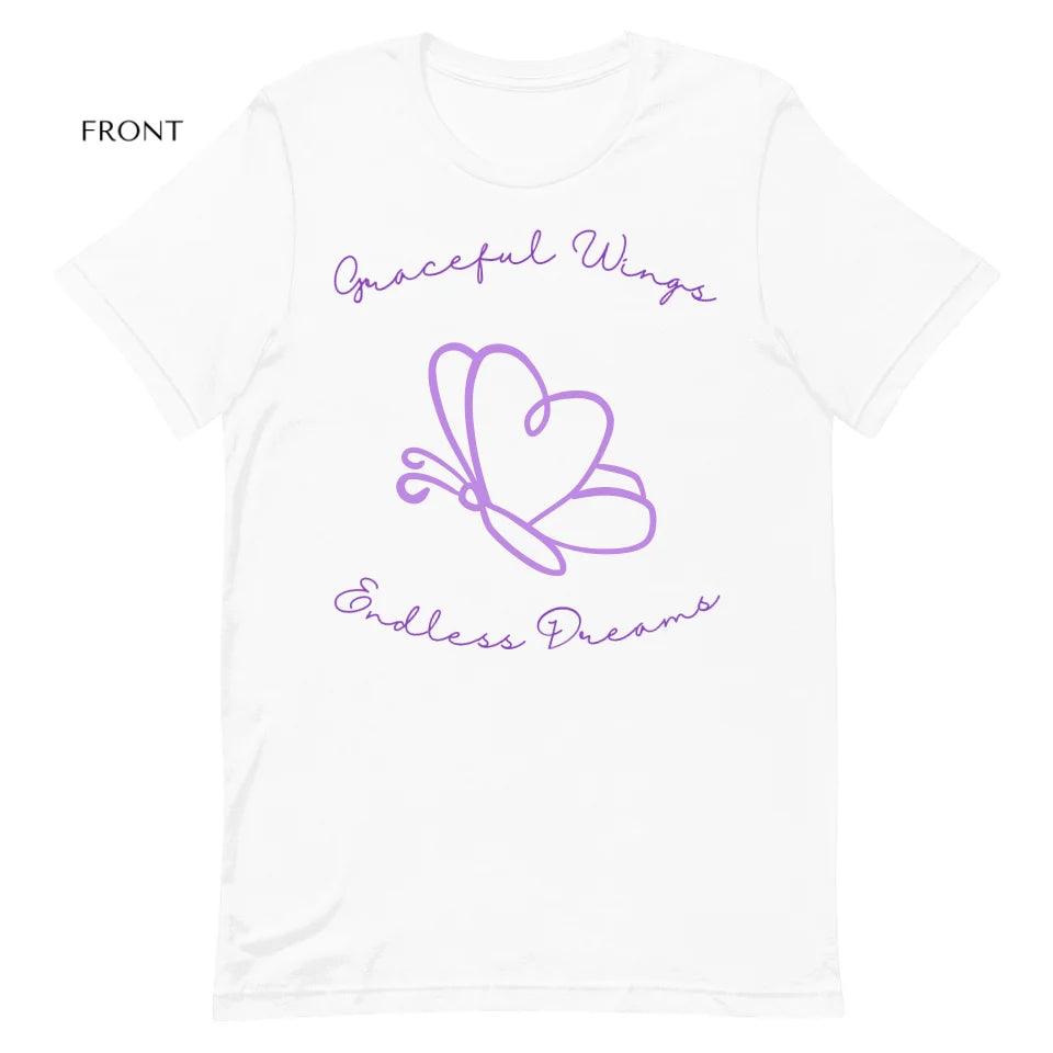 Custom Butterfly Line Art T-Shirt - ART-TSH102 - ARTFULANE