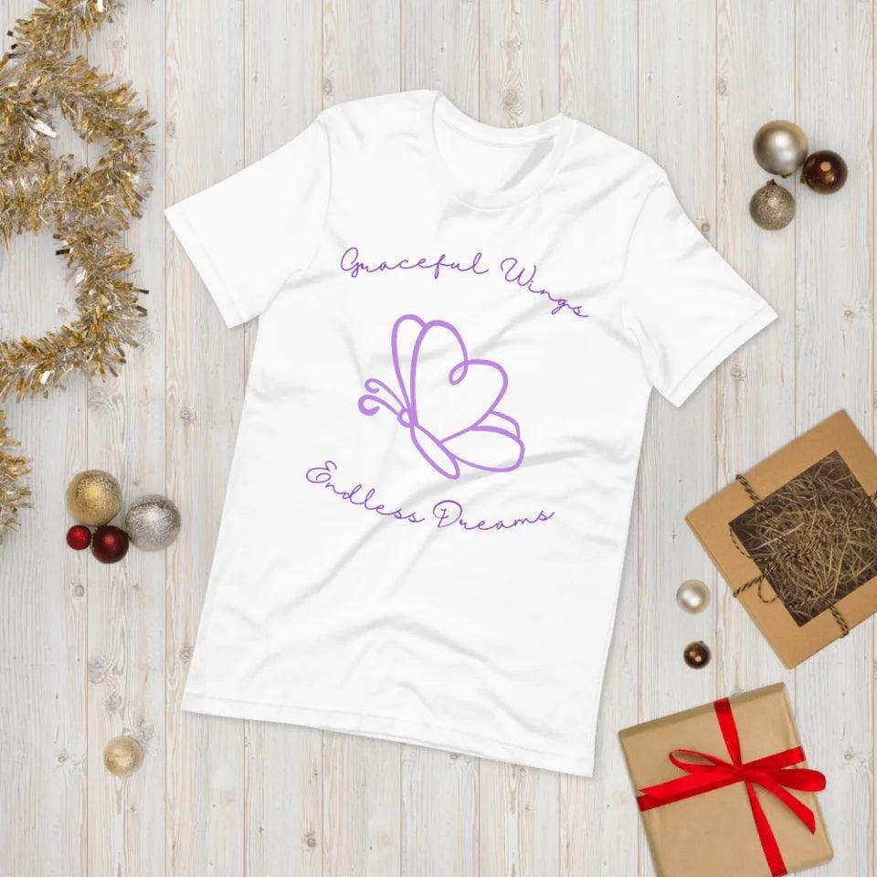 Custom Butterfly Line Art T-Shirt - ART-TSH102 - ARTFULANE