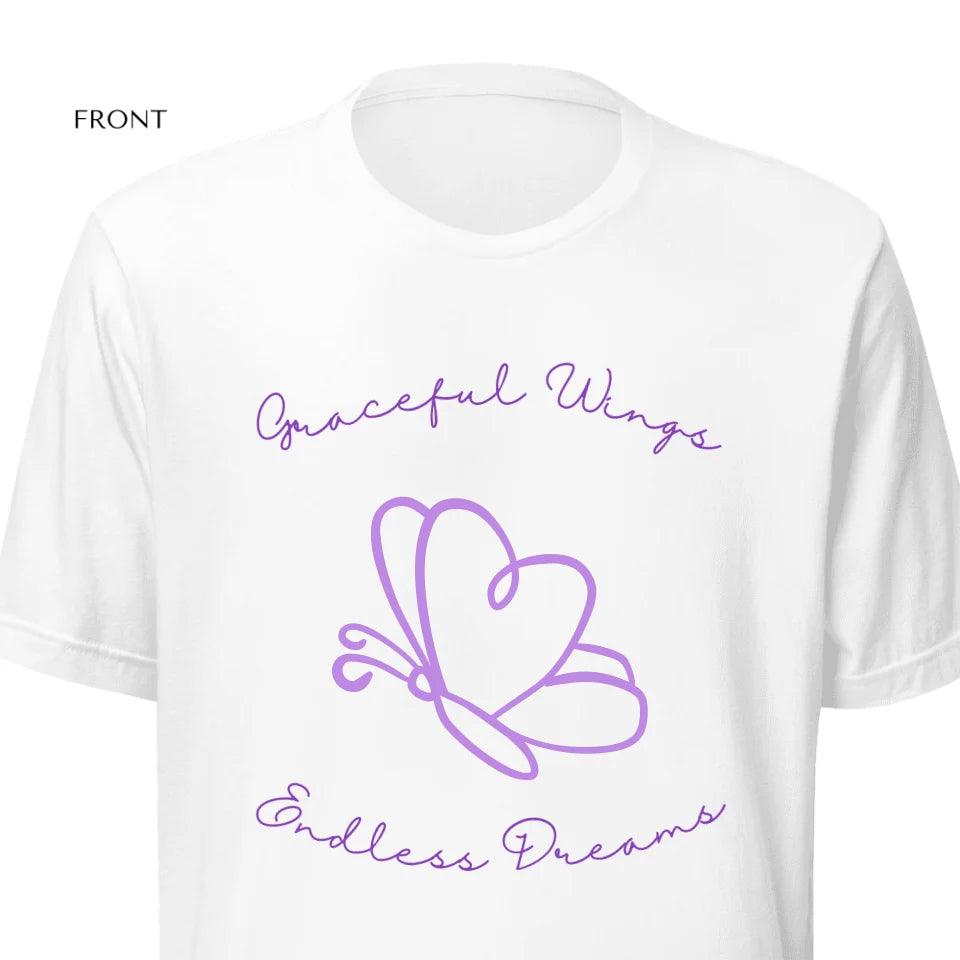 Custom Butterfly Line Art T-Shirt - ART-TSH102 - ARTFULANE