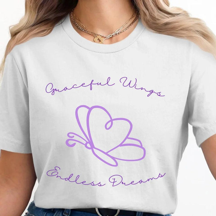 Custom Butterfly Line Art T-Shirt - ART-TSH102 - ARTFULANE