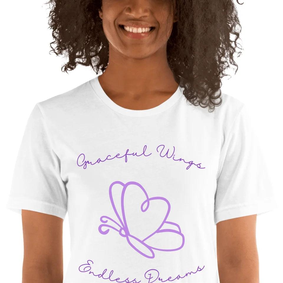 Custom Butterfly Line Art T-Shirt - ART-TSH102 - ARTFULANE