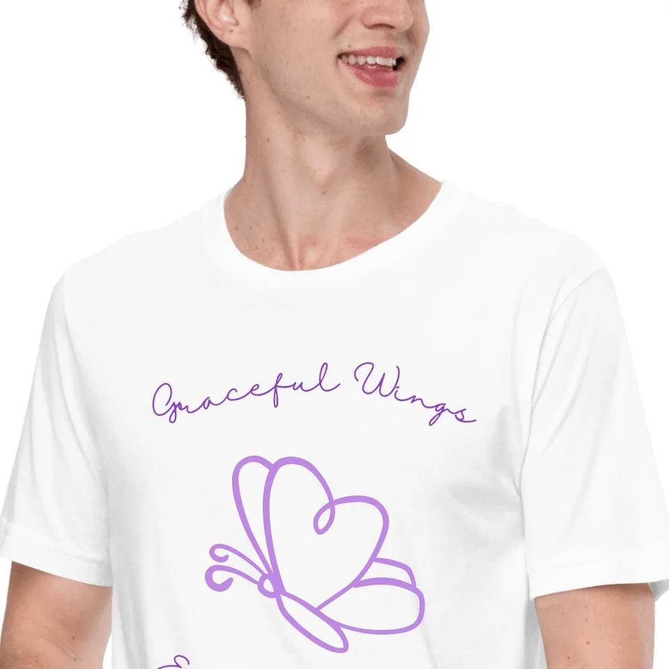 Custom Butterfly Line Art T-Shirt - ART-TSH102 - ARTFULANE