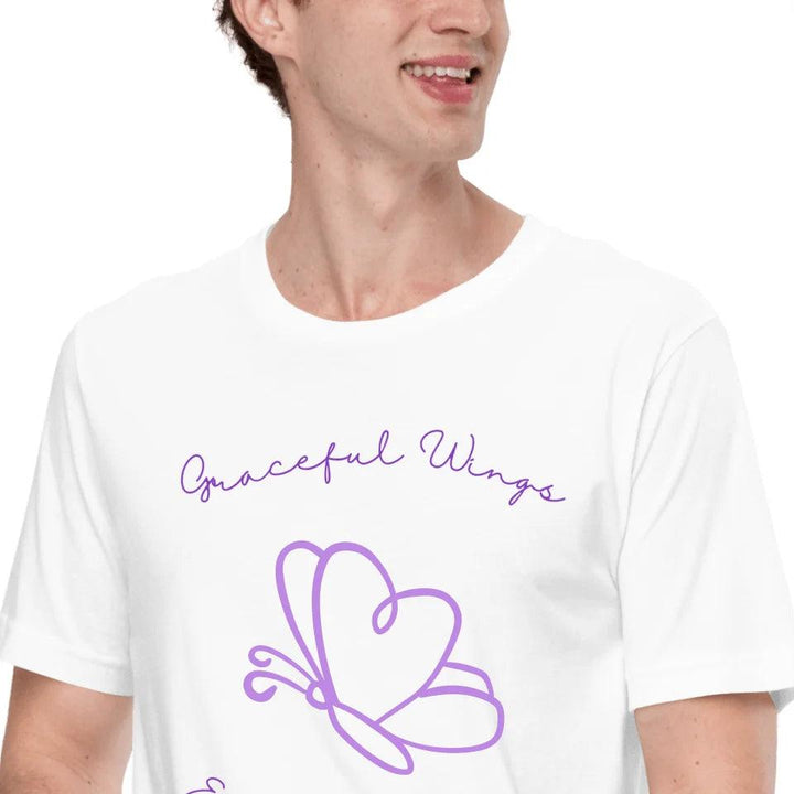 Custom Butterfly Line Art T-Shirt - ART-TSH102 - ARTFULANE