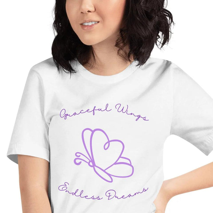 Custom Butterfly Line Art T-Shirt - ART-TSH102 - ARTFULANE