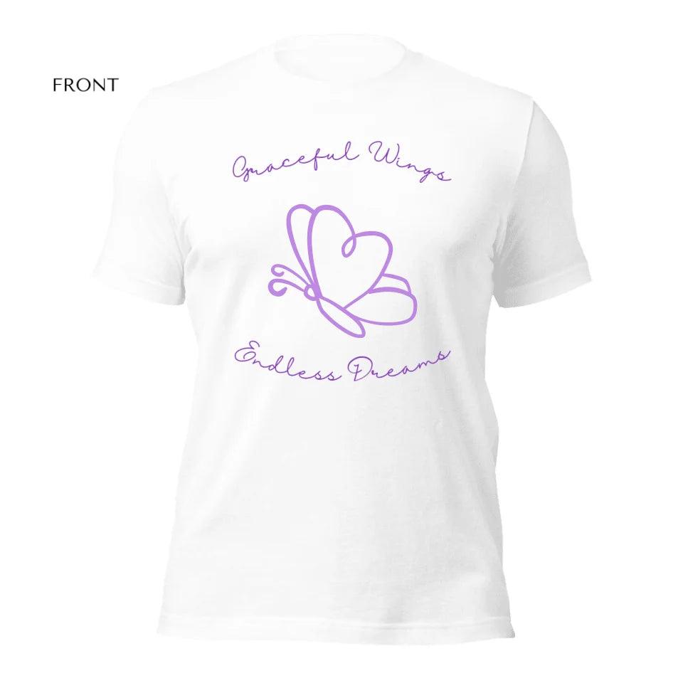 Custom Butterfly Line Art T-Shirt - ART-TSH102 - ARTFULANE