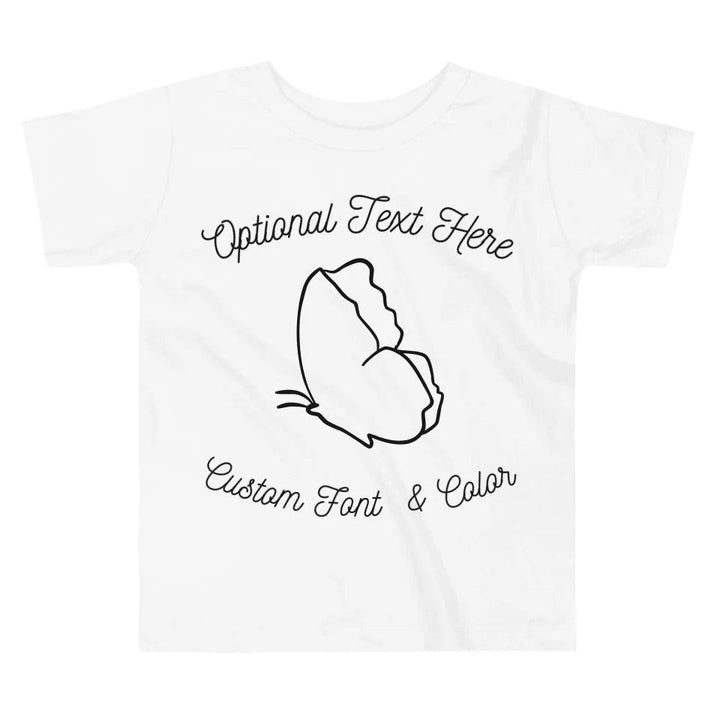 Custom Butterfly Line Art T-Shirt - ART-TSH102 - ARTFULANE