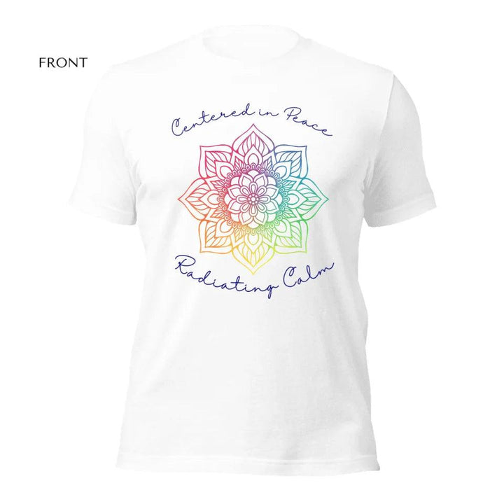 Custom Rainbow and Gold Mandala T-Shirt - ART-TSH106 - ARTFULANE