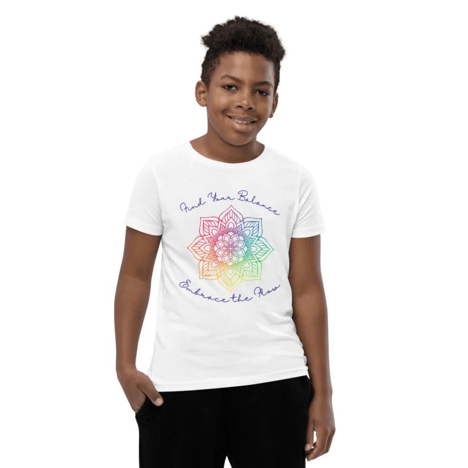 Custom Rainbow and Gold Mandala T-Shirt - ART-TSH106 - ARTFULANE