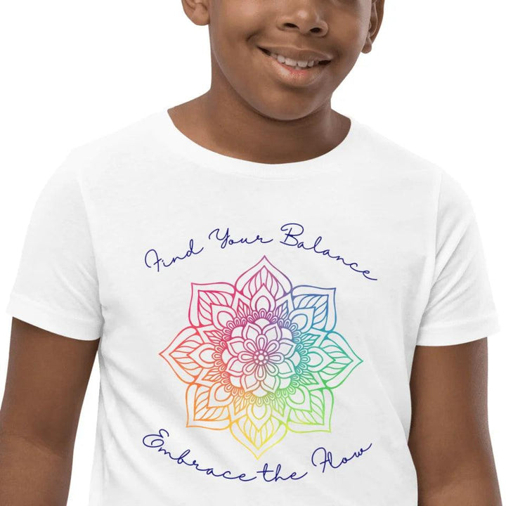 Custom Rainbow and Gold Mandala T-Shirt - ART-TSH106 - ARTFULANE