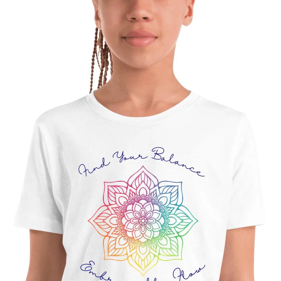 Custom Rainbow and Gold Mandala T-Shirt - ART-TSH106 - ARTFULANE