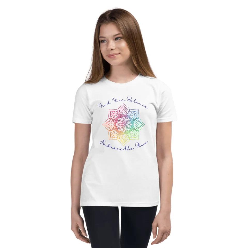 Custom Rainbow and Gold Mandala T-Shirt - ART-TSH106 - ARTFULANE