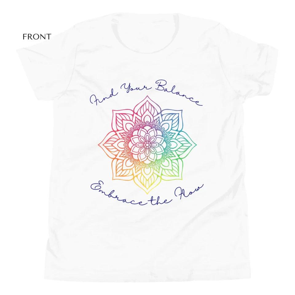 Custom Rainbow and Gold Mandala T-Shirt - ART-TSH106 - ARTFULANE