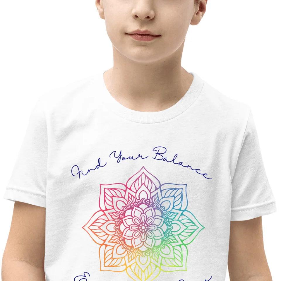 Custom Rainbow and Gold Mandala T-Shirt - ART-TSH106 - ARTFULANE