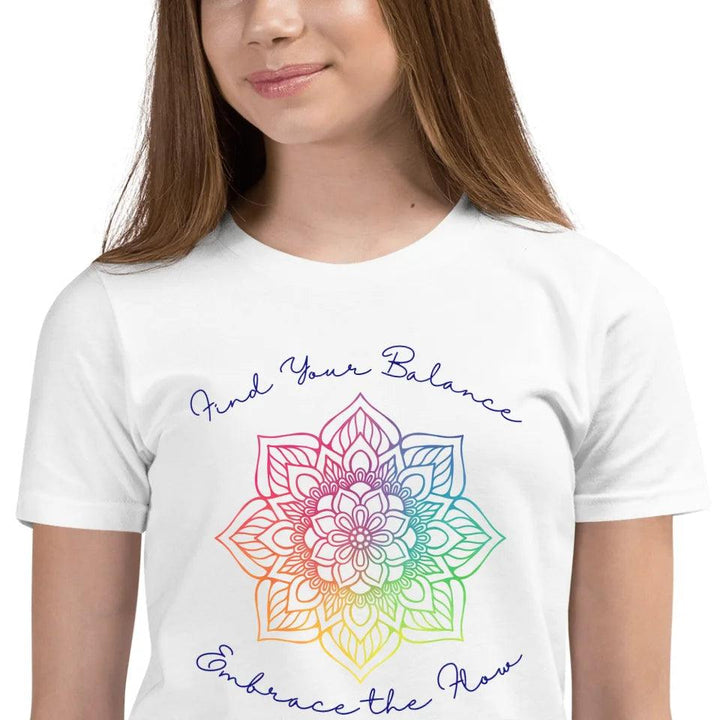 Custom Rainbow and Gold Mandala T-Shirt - ART-TSH106 - ARTFULANE