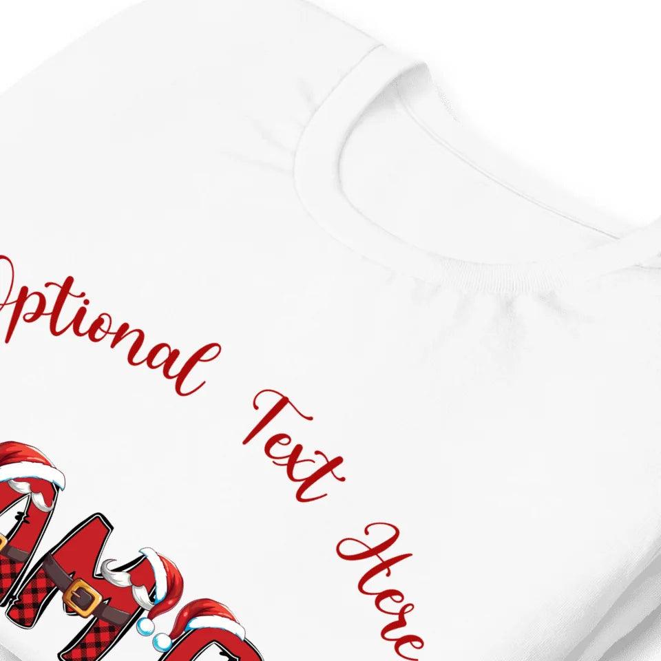 Custom Name Christmas Santa Suit Alphabet T-Shirt - ART-TSH110 - ARTFULANE