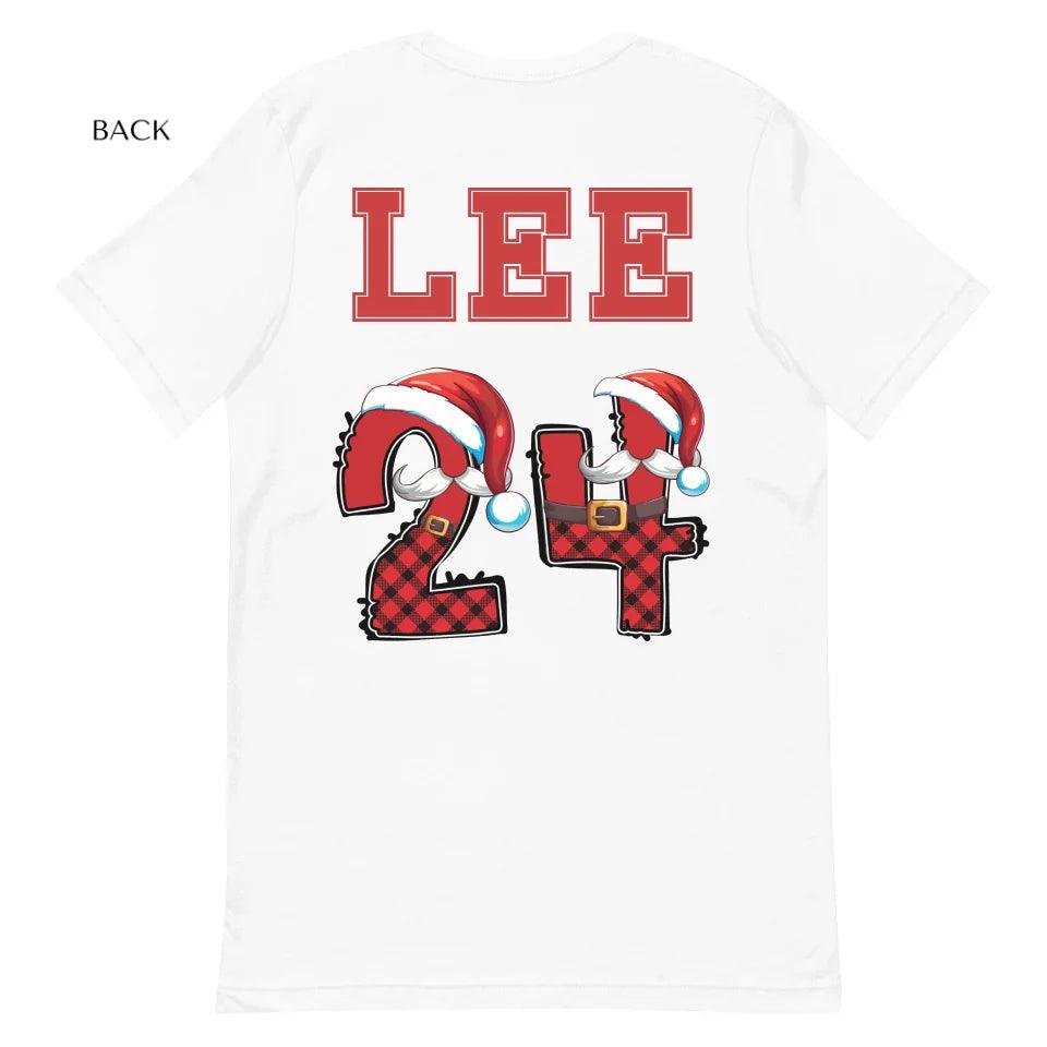 Custom Name Christmas Santa Suit Alphabet T-Shirt - ART-TSH110 - ARTFULANE