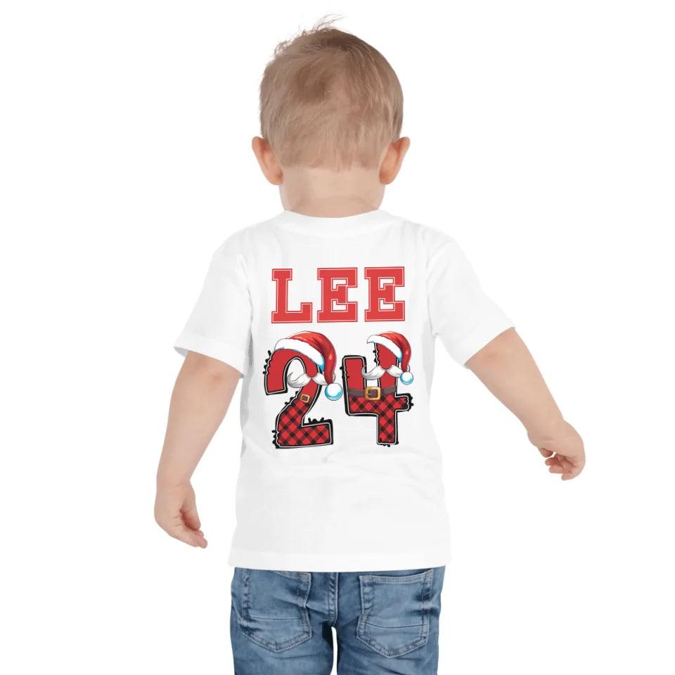 Custom Name Christmas Santa Suit Alphabet T-Shirt - ART-TSH110 - ARTFULANE