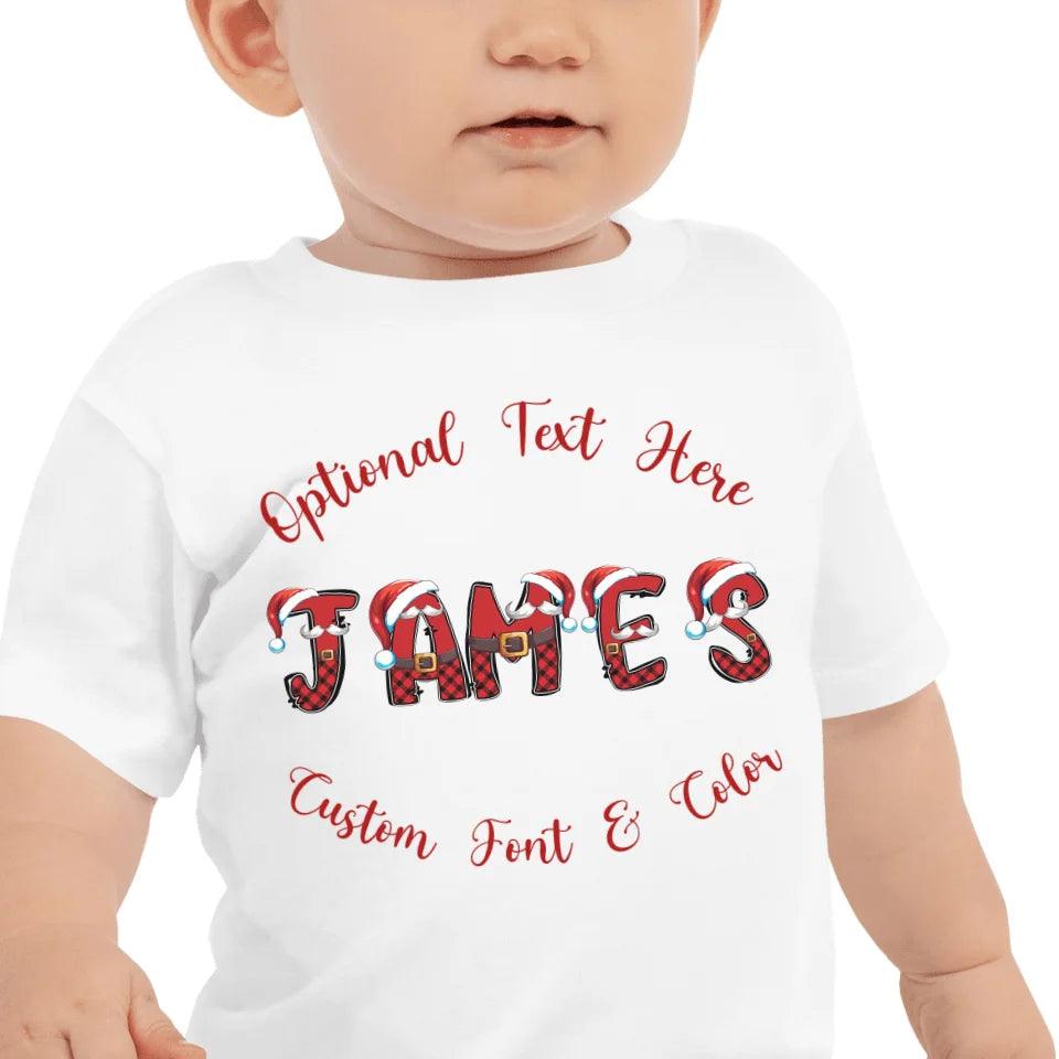 Custom Name Christmas Santa Suit Alphabet T-Shirt - ART-TSH110 - ARTFULANE