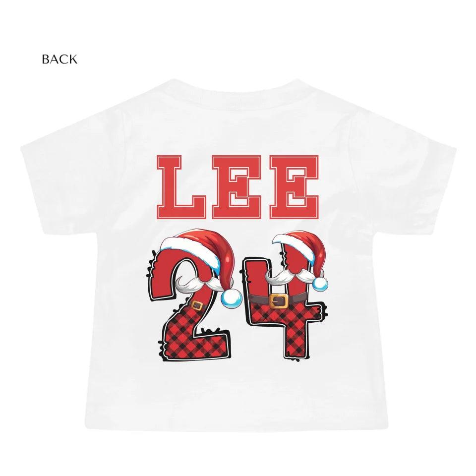 Custom Name Christmas Santa Suit Alphabet T-Shirt - ART-TSH110 - ARTFULANE