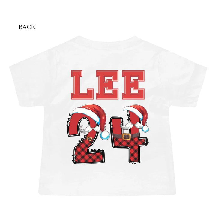 Custom Name Christmas Santa Suit Alphabet T-Shirt - ART-TSH110 - ARTFULANE