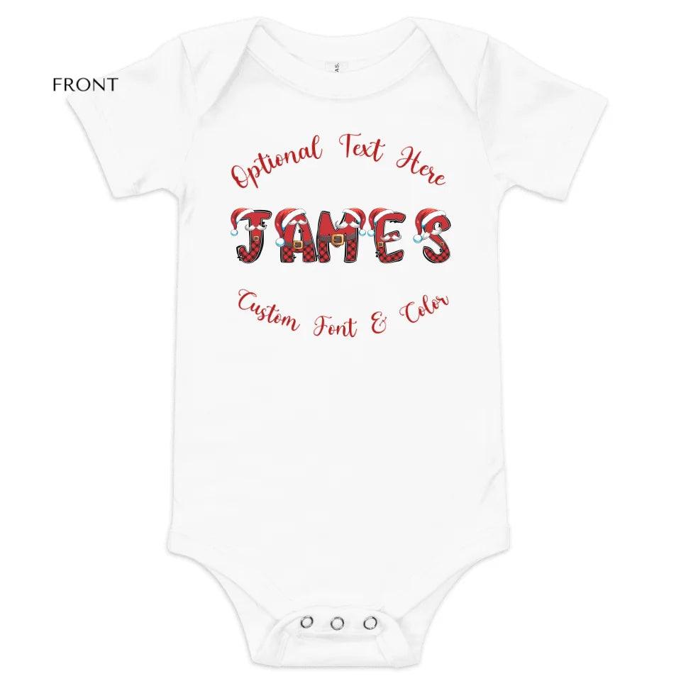 Custom Name Christmas Santa Suit Alphabet T-Shirt - ART-TSH110 - ARTFULANE