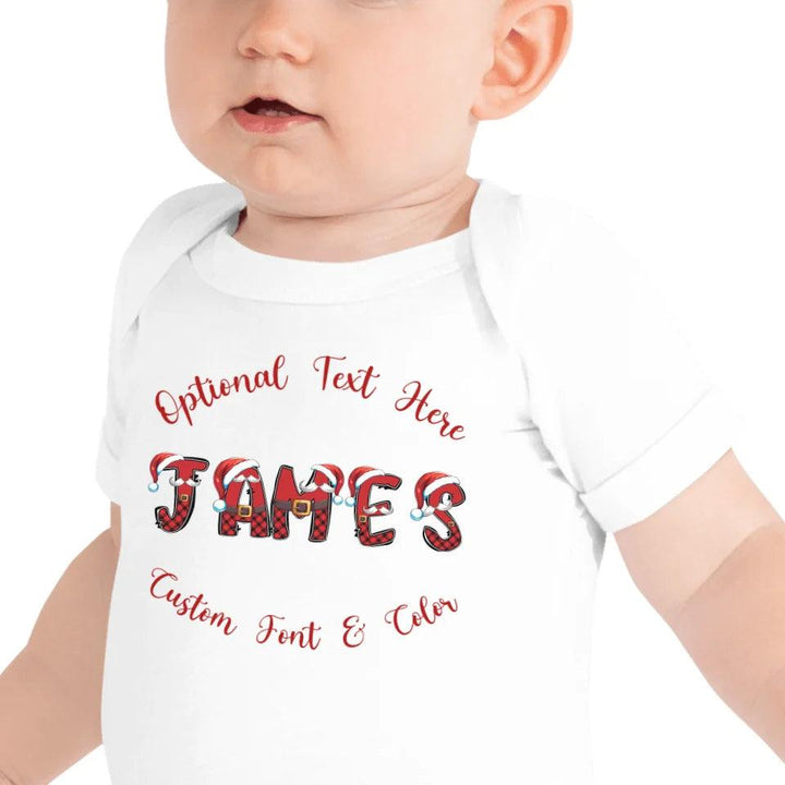 Custom Name Christmas Santa Suit Alphabet T-Shirt - ART-TSH110 - ARTFULANE