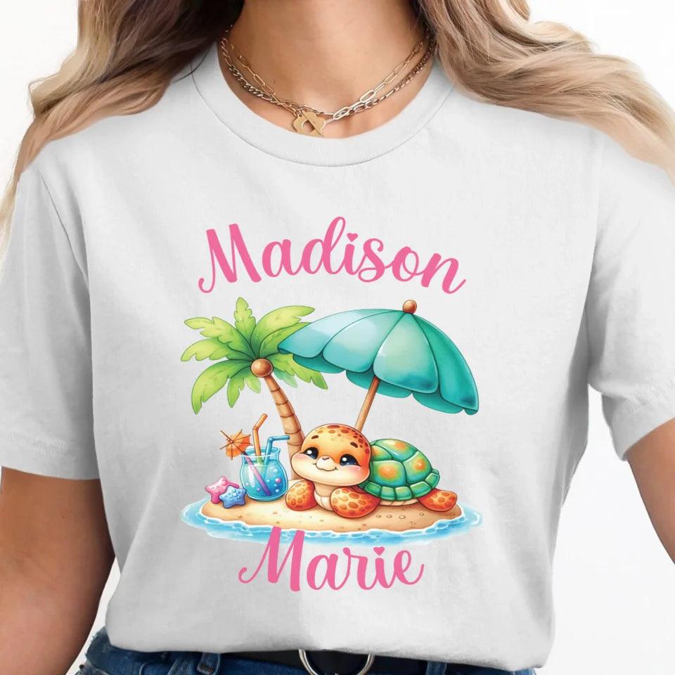 Custom Cute Summer Baby Turtles T-Shirt - ART-TSH115 - ARTFULANE