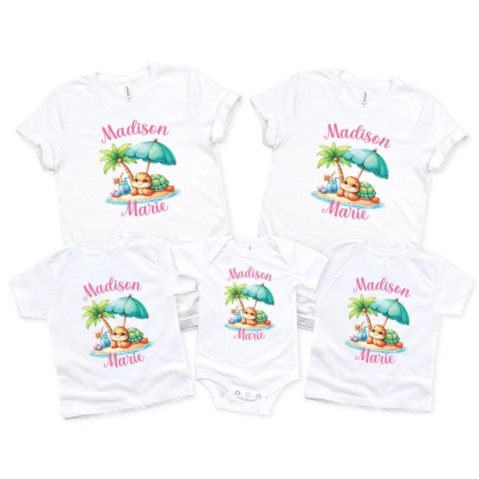 Custom Cute Summer Baby Turtles T-Shirt - ART-TSH115 - ARTFULANE