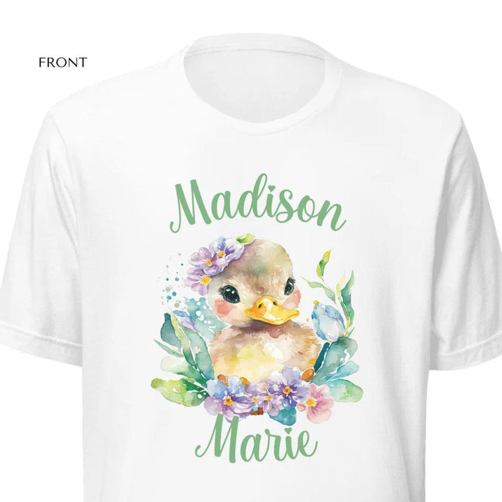 Custom Watercolor Spring Ducks T-Shirt - ART-TSH117 - ARTFULANE