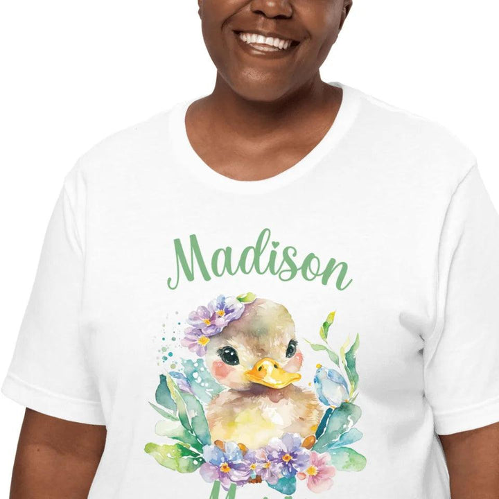 Custom Watercolor Spring Ducks T-Shirt - ART-TSH117 - ARTFULANE