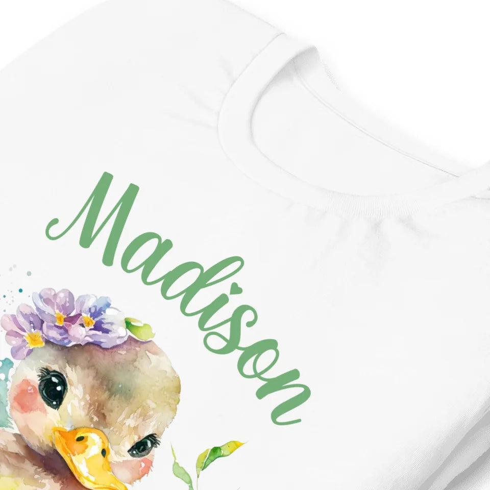 Custom Watercolor Spring Ducks T-Shirt - ART-TSH117 - ARTFULANE