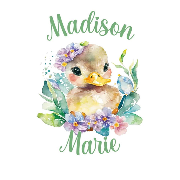 Custom Watercolor Spring Ducks T-Shirt - ART-TSH117 - ARTFULANE