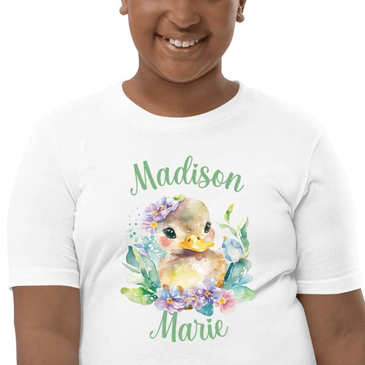 Custom Watercolor Spring Ducks T-Shirt - ART-TSH117 - ARTFULANE