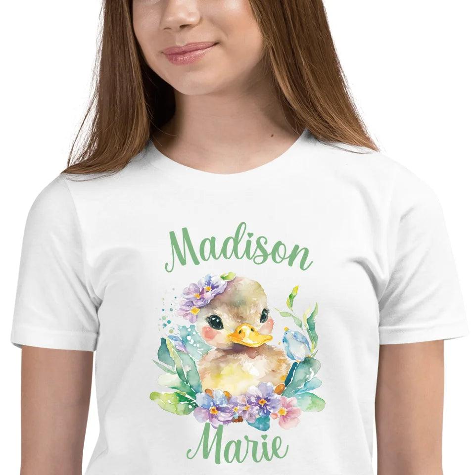 Custom Watercolor Spring Ducks T-Shirt - ART-TSH117 - ARTFULANE