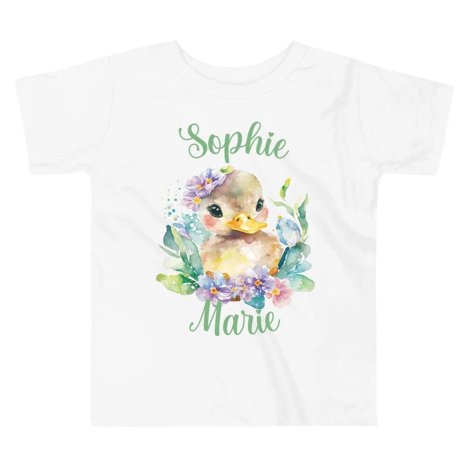 Custom Watercolor Spring Ducks T-Shirt - ART-TSH117 - ARTFULANE