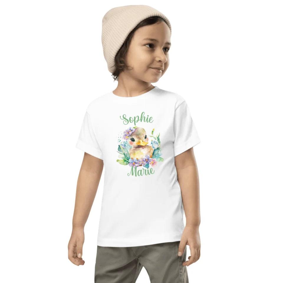 Custom Watercolor Spring Ducks T-Shirt - ART-TSH117 - ARTFULANE