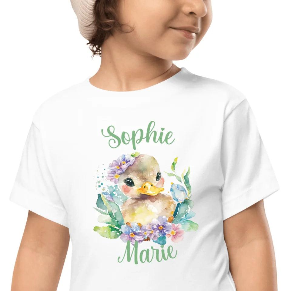 Custom Watercolor Spring Ducks T-Shirt - ART-TSH117 - ARTFULANE