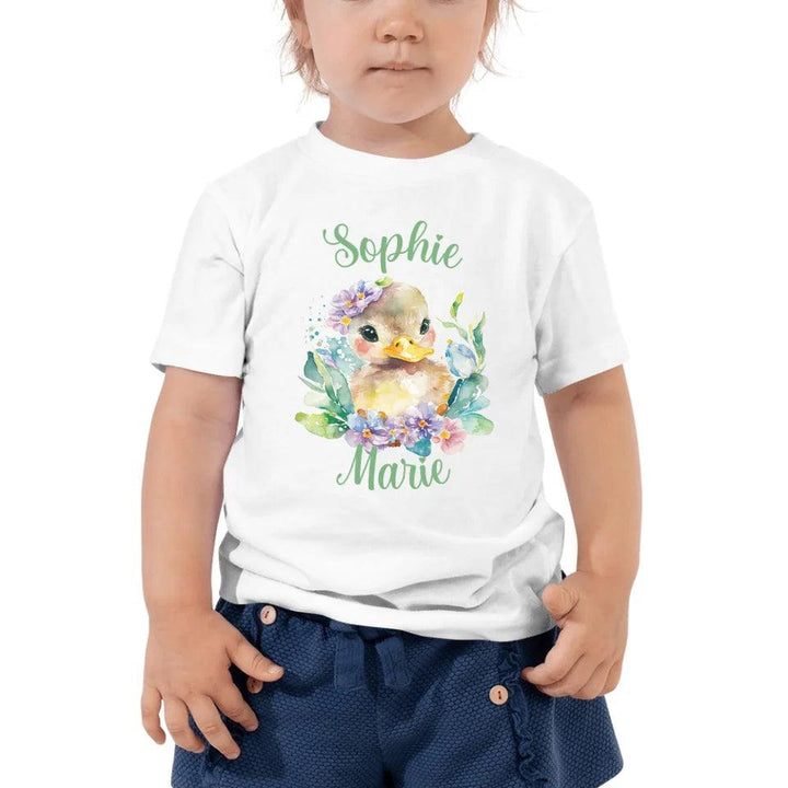 Custom Watercolor Spring Ducks T-Shirt - ART-TSH117 - ARTFULANE