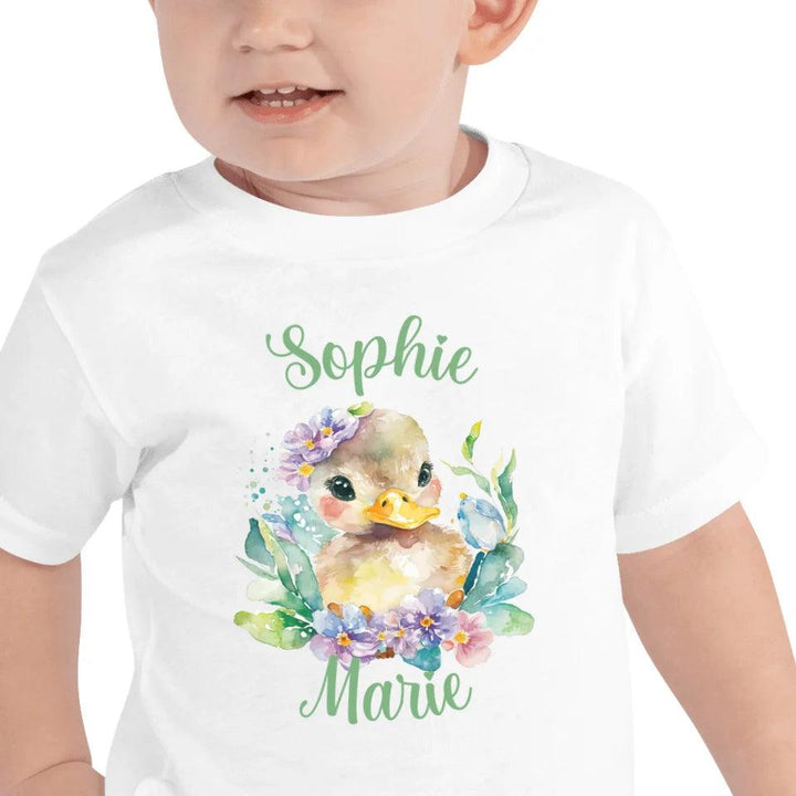 Custom Watercolor Spring Ducks T-Shirt - ART-TSH117 - ARTFULANE