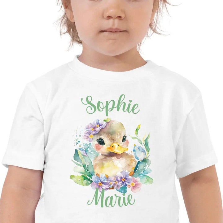 Custom Watercolor Spring Ducks T-Shirt - ART-TSH117 - ARTFULANE