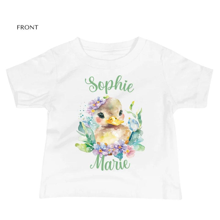 Custom Watercolor Spring Ducks T-Shirt - ART-TSH117 - ARTFULANE