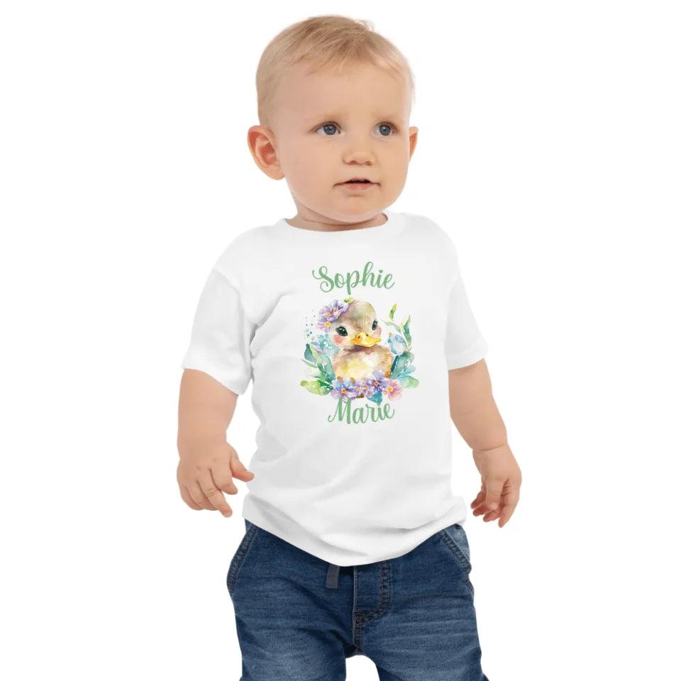 Custom Watercolor Spring Ducks T-Shirt - ART-TSH117 - ARTFULANE