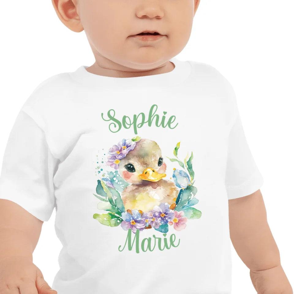 Custom Watercolor Spring Ducks T-Shirt - ART-TSH117 - ARTFULANE