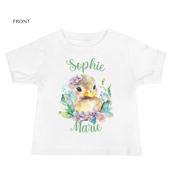 Custom Watercolor Spring Ducks T-Shirt - ART-TSH117 - ARTFULANE